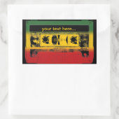 Sticker Rectangulaire Cassette de Reggae Vieux sur mesure (Sac)