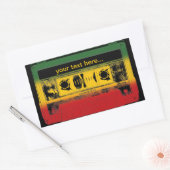 Sticker Rectangulaire Cassette de Reggae Vieux sur mesure (Enveloppe)