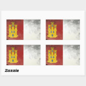 Sticker Rectangulaire Castilla-La Mancha (Feuille)