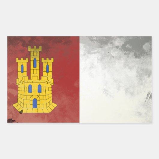 Sticker Rectangulaire Castilla-La Mancha (Devant)