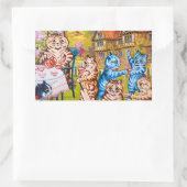 Sticker Rectangulaire Cat Garden Party (Sac)