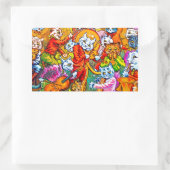 Sticker Rectangulaire Cat Musical Band (Sac)