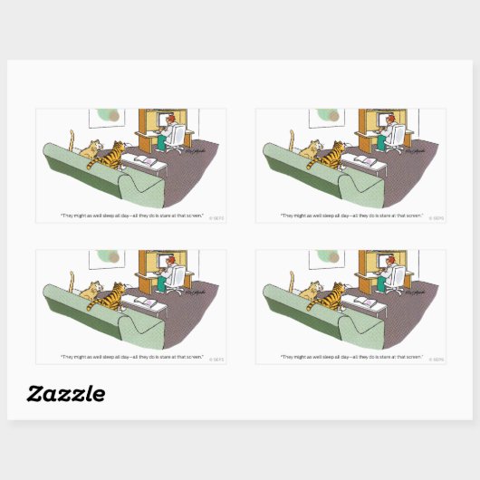 Sticker Rectangulaire Cat Talk (Feuille)