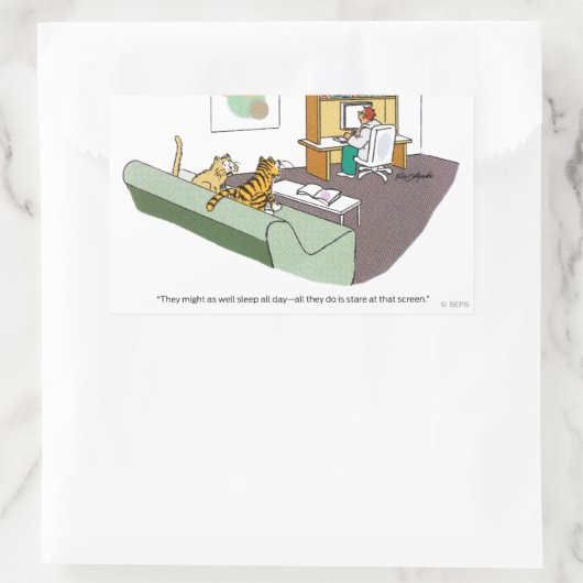 Sticker Rectangulaire Cat Talk (Sac)