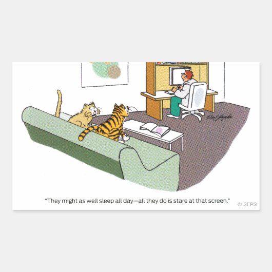 Sticker Rectangulaire Cat Talk (Devant)