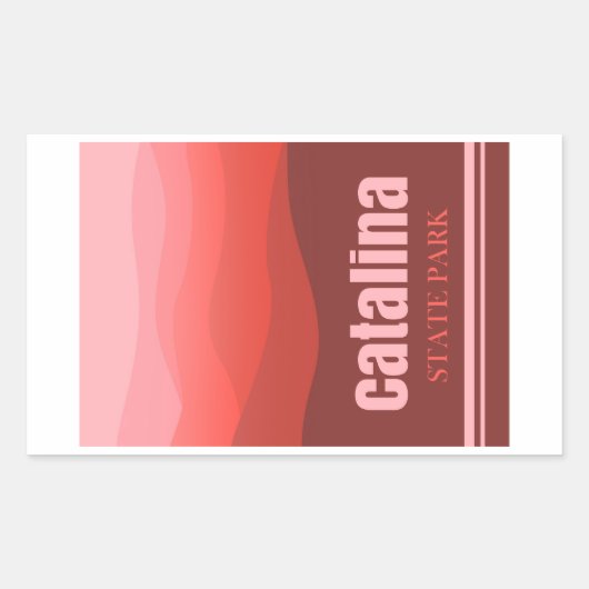 Sticker Rectangulaire Catalina State Park Arizona Red Hills (Devant)