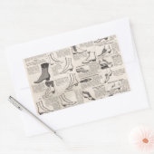 Sticker Rectangulaire Catalogue de chaussures pour dames vintage - 1900s (Enveloppe)