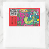 Sticker Rectangulaire Caterpillar Hookah (Sac)