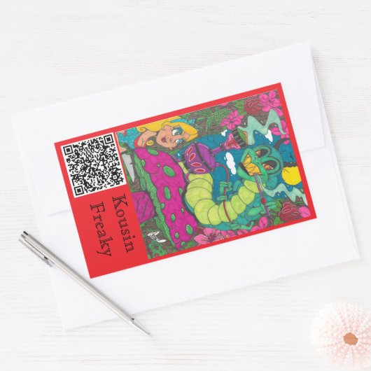 Sticker Rectangulaire Caterpillar Hookah (Enveloppe)