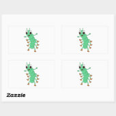 Sticker Rectangulaire Caterpillar verte (Feuille)