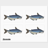 Sticker Rectangulaire Catfish bleu (Feuille)