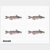 Sticker Rectangulaire Catfish - Pêche en eau douce (Feuille)