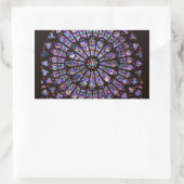 Sticker Rectangulaire Cathédrale Notre-Dame de Paris Rose (Sac)