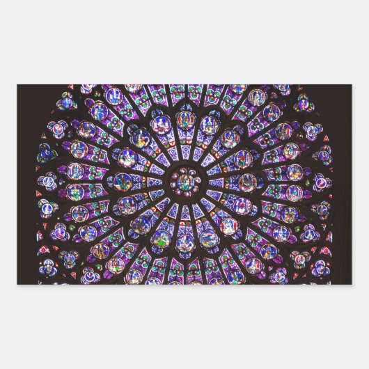 Sticker Rectangulaire Cathédrale Notre-Dame de Paris Rose (Devant)