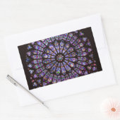 Sticker Rectangulaire Cathédrale Notre-Dame de Paris Rose (Enveloppe)
