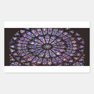 Sticker Rectangulaire Cathédrale Notre-Dame de Paris Rose