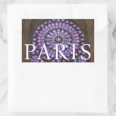 Sticker Rectangulaire Cathédrale Notre-Dame | Paris, France (Sac)
