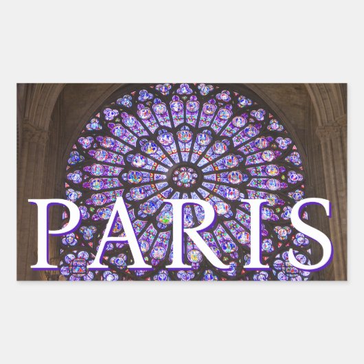 Sticker Rectangulaire Cathédrale Notre-Dame | Paris, France (Devant)