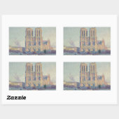Sticker Rectangulaire Cathédrale Notre-Dame Paris France Peinture classi (Feuille)