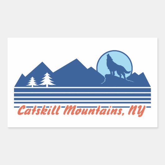 Sticker Rectangulaire Catskill Mountains NY (Devant)