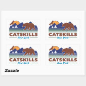 Sticker Rectangulaire CatSkills New York (Feuille)