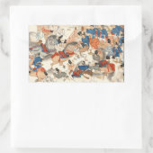 Sticker Rectangulaire cavalerie vintage japonaise cool ukiyo-e (Sac)