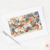 Sticker Rectangulaire cavalerie vintage japonaise cool ukiyo-e (Enveloppe)