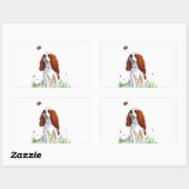 Sticker Rectangulaire Cavalier King Charles Spaniel CKC (Feuille)