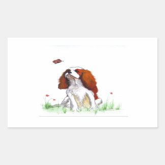Sticker Rectangulaire Cavalier King Charles Spaniel CKC