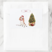 Sticker Rectangulaire Cavalier King Charles Spaniel Funny Christmas Chie (Sac)
