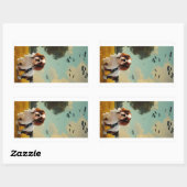 Sticker Rectangulaire cavalier roi charles spaniel halloween AI (Feuille)