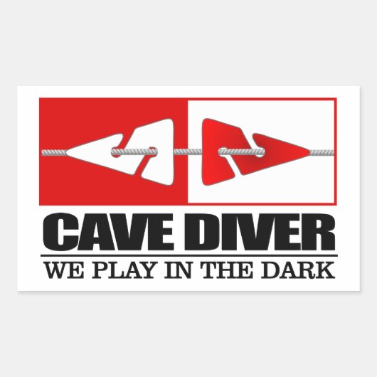 Sticker Rectangulaire Cave Diver (LM) (Devant)