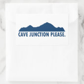Sticker Rectangulaire Cave Junction Oregon S'il vous plaît (Sac)