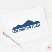 Sticker Rectangulaire Cave Junction Oregon S'il vous plaît (Enveloppe)