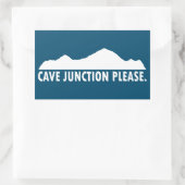Sticker Rectangulaire Cave Junction Oregon S'il vous plaît (Sac)
