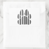 Sticker Rectangulaire CAW BAR CODE Feline Code à barres Imprimer Motif (Sac)