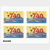 Sticker Rectangulaire  CBC Radio 740 - Habillage promotionnel (1980) (Feuille)