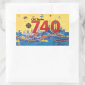 Sticker Rectangulaire  CBC Radio 740 - Habillage promotionnel (1980) (Sac)