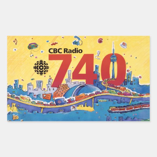 Sticker Rectangulaire  CBC Radio 740 - Habillage promotionnel (1980) (Devant)