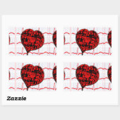 STICKER RECTANGULAIRE CCU HEART EKG SPÉCIALITÉS MÉDICALES (Feuille)