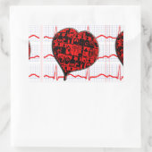 STICKER RECTANGULAIRE CCU HEART EKG SPÉCIALITÉS MÉDICALES (Sac)