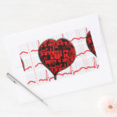 STICKER RECTANGULAIRE CCU HEART EKG SPÉCIALITÉS MÉDICALES (Enveloppe)