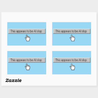 Sticker Rectangulaire Ce Bouton Semble être du Contenu IA