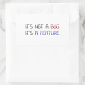 Sticker Rectangulaire Ce n'est pas un bogue de codage C'est une fonction (Sac)