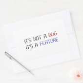 Sticker Rectangulaire Ce n'est pas un bogue de codage C'est une fonction (Enveloppe)