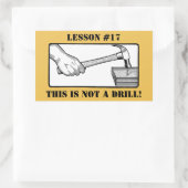 Sticker Rectangulaire Ce n'est pas un exercice - Main, marteau, ongle (Sac)
