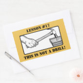 Sticker Rectangulaire Ce n'est pas un exercice - Main, marteau, ongle (Enveloppe)