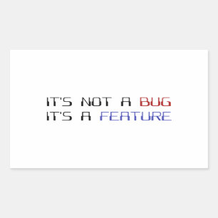 Sticker Rectangulaire Ce n'est pas une bogue de codage que c'est une