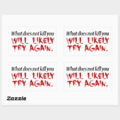 Sticker Rectangulaire Ce qui ne vous tue pas... (Feuille)