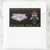 Sticker Rectangulaire Ce qui se passe à Vegas...Commence avec Richard ! (Sac)